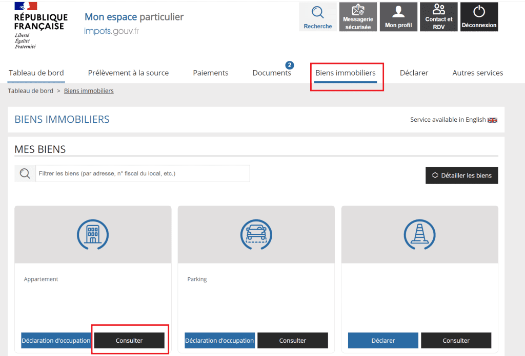 Trouver identifiant fiscal du logement