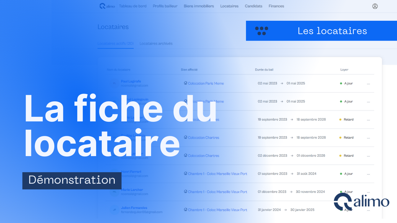 La fiche locataire