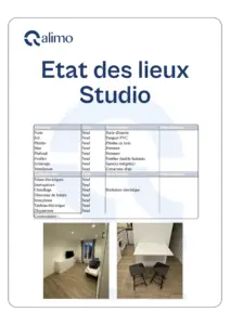 Modèle gratuit état des lieux studio