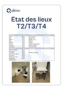 Modèle gratuit état des lieux appartement T2, T3, T4