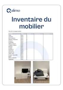 Modèle gratuit inventaire du mobilier état des lieux Qalimo