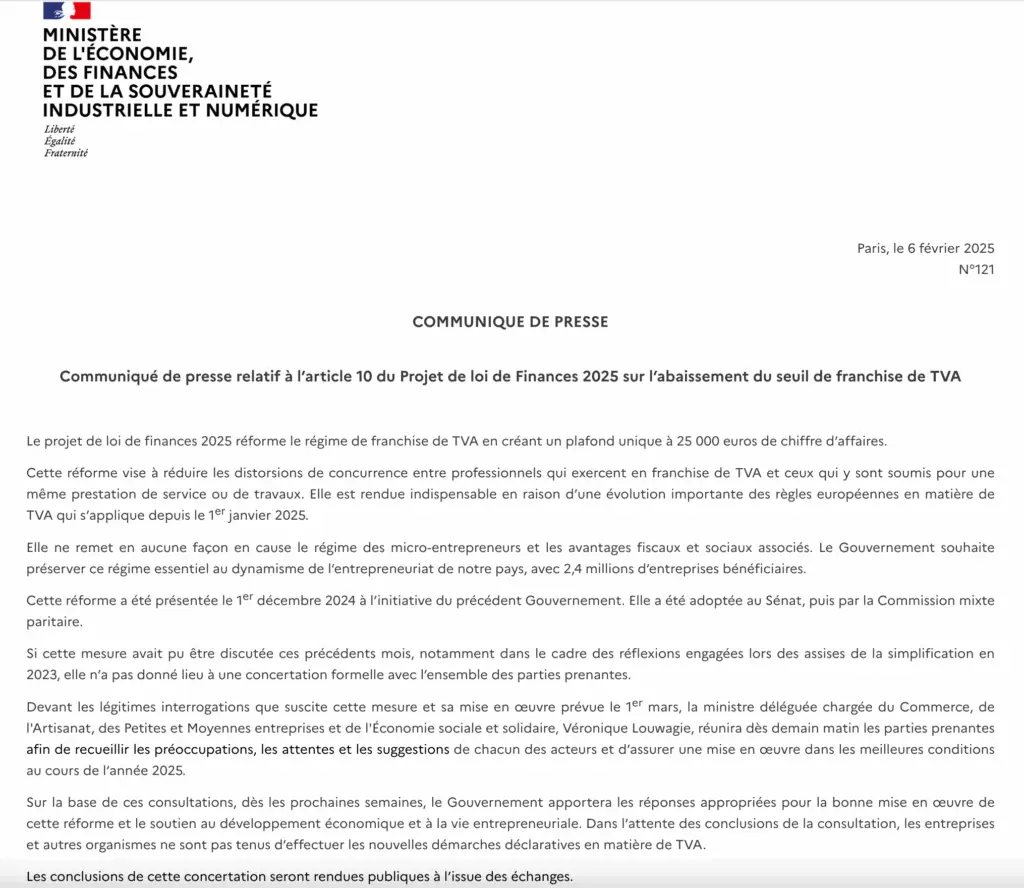 communiqué de presse airbnb TVA