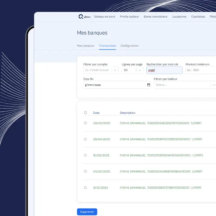 Logiciel Détection automatique du loyer​