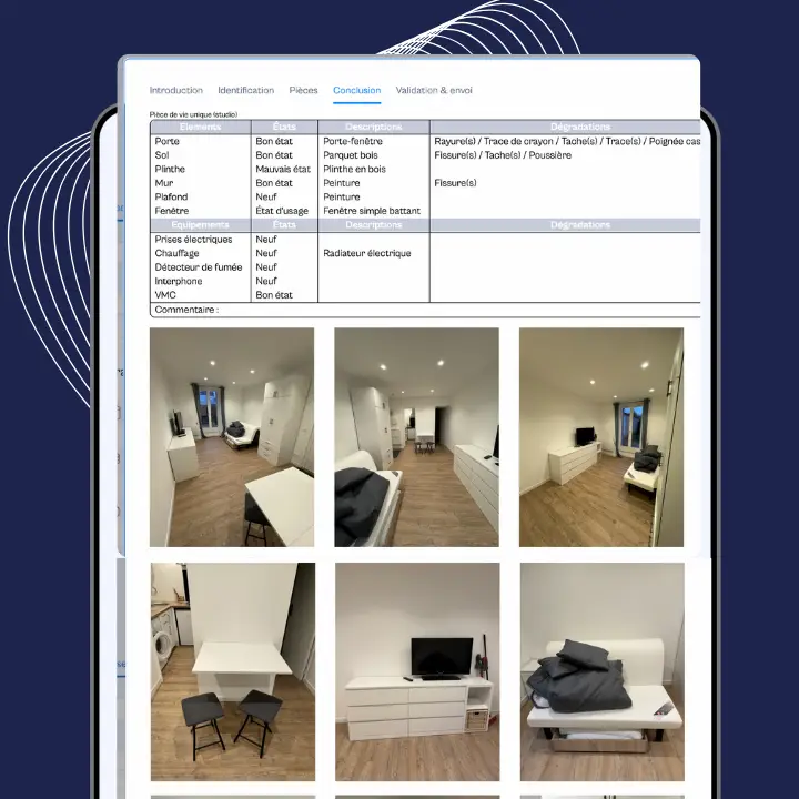 Appli état des lieux avec photo​
