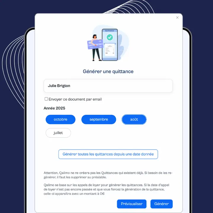 Quittance de loyer en ligne