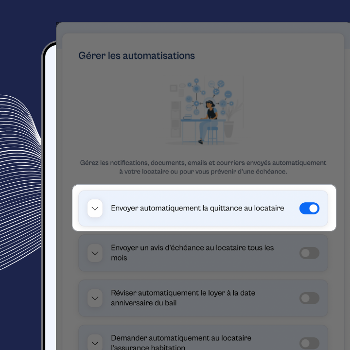 Envoi automatique quittance de loyer au locataire​