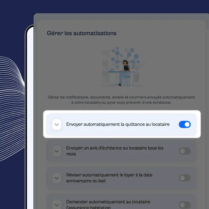Envoi automatique quittance de loyer au locataire​