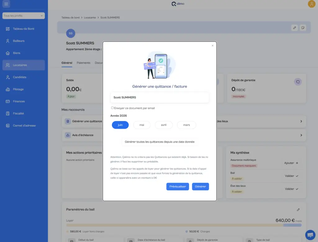 quittance de loyer en ligne