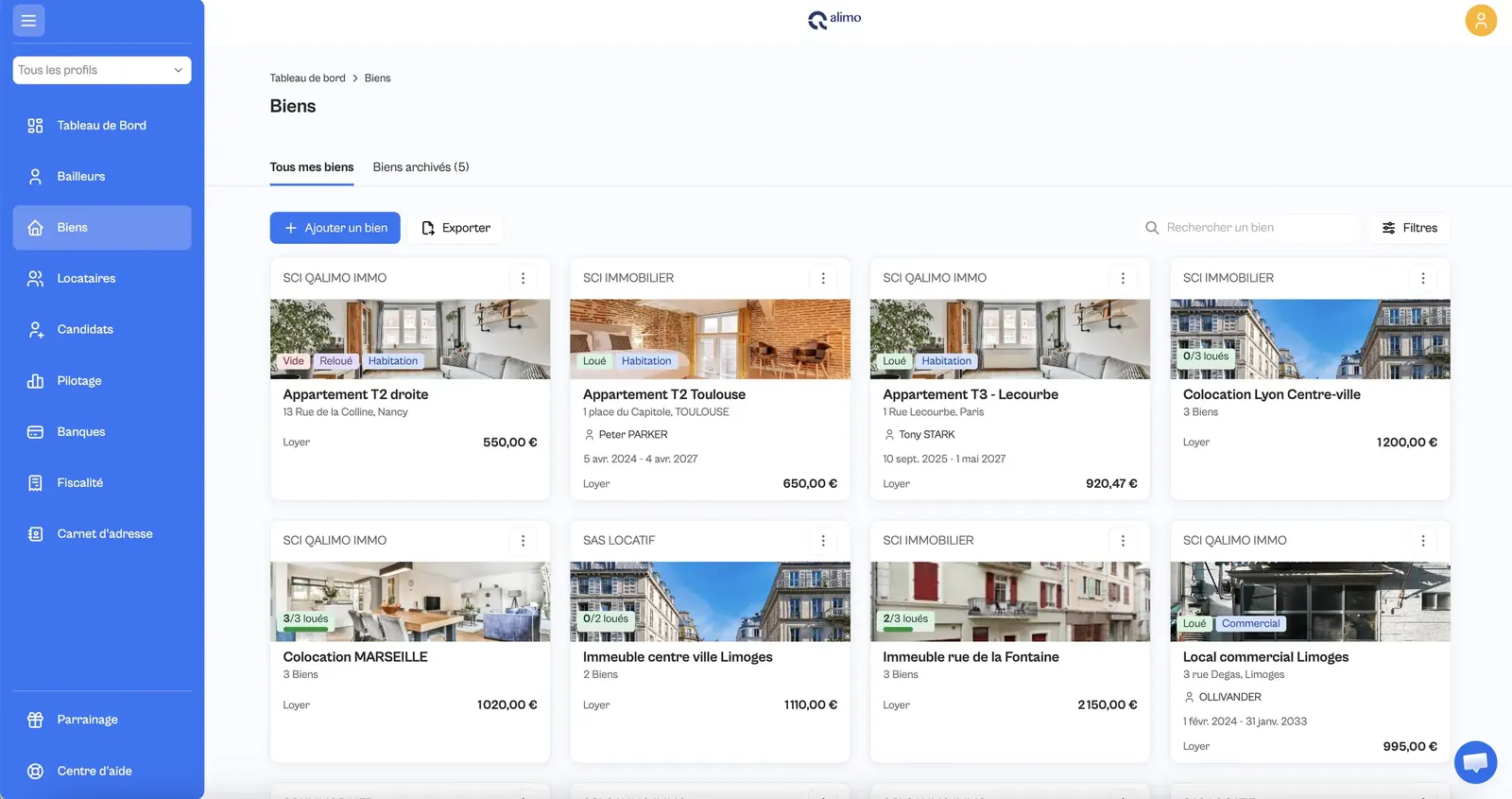 Diagnostics obligatoires : l’écran biens immobiliers de Qalimo